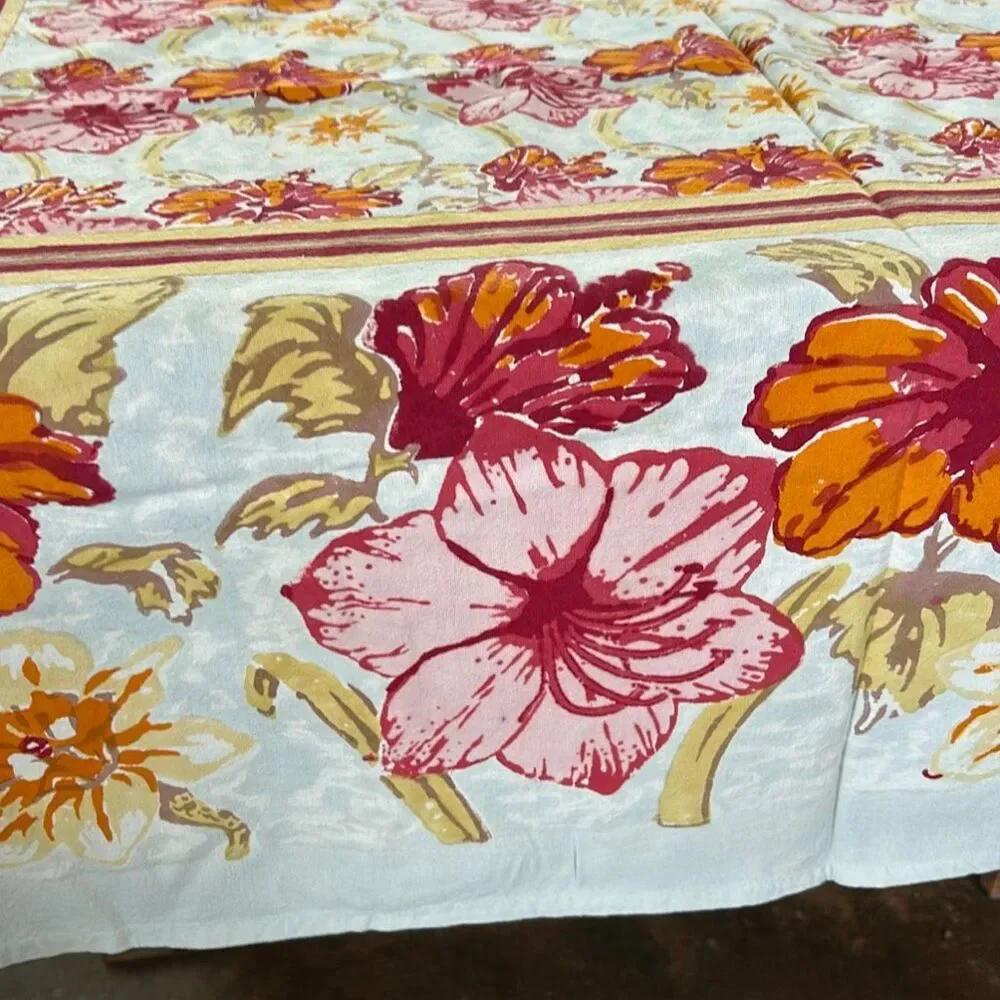 Summer Tropical Floral Tablecloth Rectangle 60